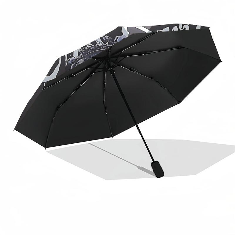 Corpse Bride Umbrella: Automatic Opening and Closing, Portable 3 Fold Design with 8 Bone Iron Frame Perfect Gift for Fans, Travelers, Everyd
