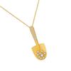 Elegante Collar de Pala de Amor con Acento de Diamantes Estilos Dulces Aleación Resistente Decoración para Mujeres Modernas