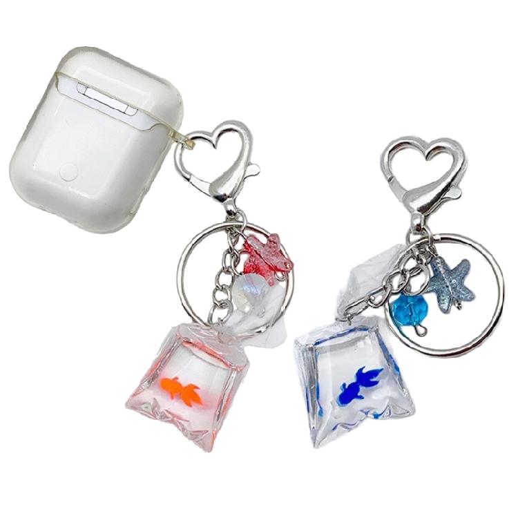 Cute Pet Fish Keychain Ornament Keyring Lovely Pendant for Bag Backpack Purse