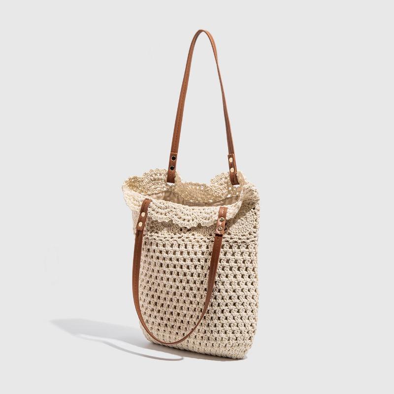 Large Capacity Bag Women's New Summer Beach Vacation Casual Woven Tote Bag Fashion Shoulder Bag Underarm Bag