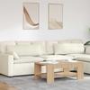 Sofa Cushions 2 Pieces Cream 120 x 40 cm Cord Fabric