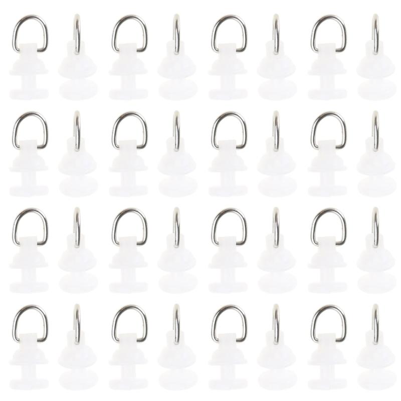 

100 шт. фурнитура для карнизов для штор белые пластиковые крючки ползунки бесшумные колеса ролики для штор бегунки оконные аксессуары