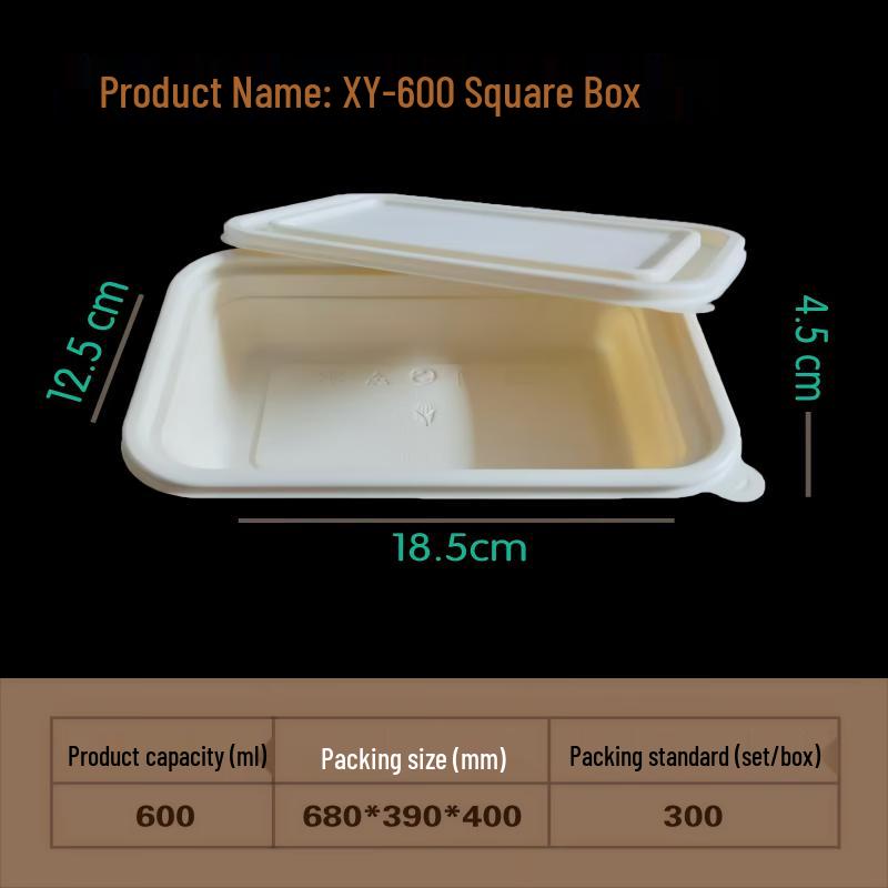 Biologisch abbaubare Take-away-Behälter aus Maisstärke mit Deckeln