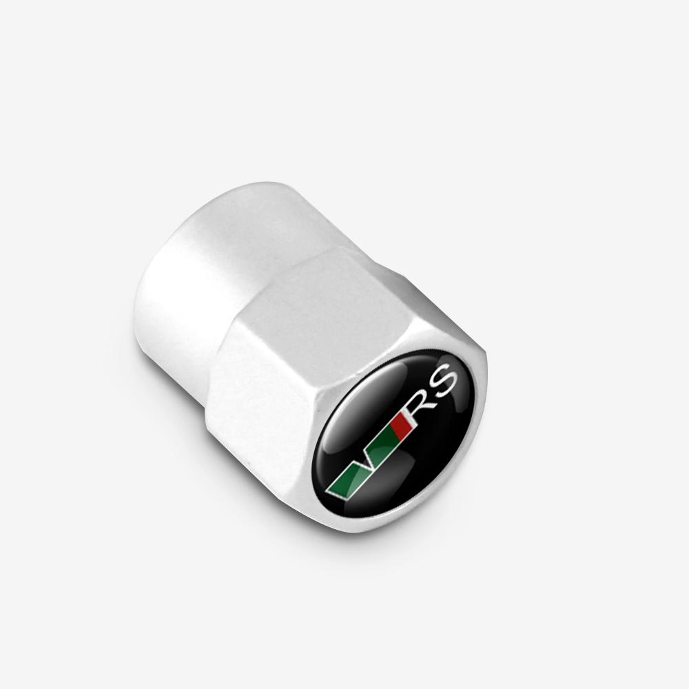 QPZF2 For Skoda S Skoda Kodiaq Fabia Kamiq Karoq Octavia 3 A5 A7 Rapid Scala 4pc Car Styling Wheel Tire Valve Air Stem Cap Badge Decor