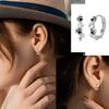 Dainty Pet's Paw Hoop Earrings for Women Girls Black Footprints Design Small Circle Earrings Exquisite Female Jewelry