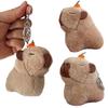 Capybara Plush Keychain Capibara Plushie Toy Pendant Kawaii Bag Key Ring Cute Stuffed Animal Dolls Car Decoration Christmas Gift