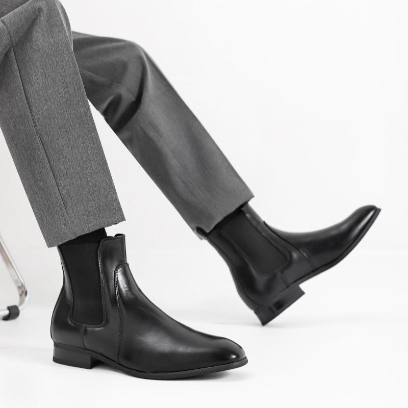 40~46 Chelsea Boots Herren Marke Bequem Mode Leder Herren Stiefel