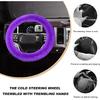 Fluffy Car Steering Wheel Cover, 15 Inch Soft Warm Plush Anti-Slip Furry Wheel Protector, Universal Fuzzy Comfortable Steering Wheel Covers For