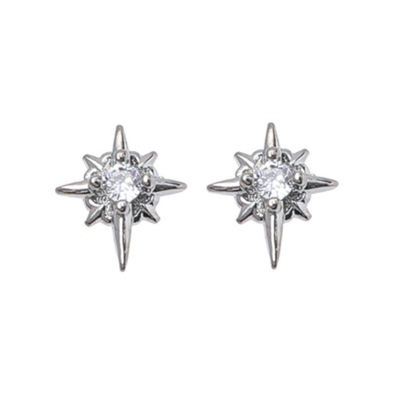 Fashion Star Shape Cute Zircon Earrings Women Evening Party Jewelry