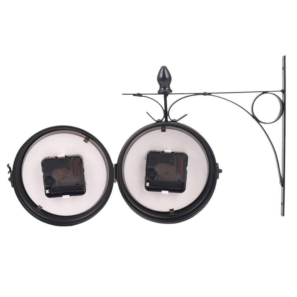 Good-European-Style Double-Sided Wall Clock Creative Classic Clocks Monochrome