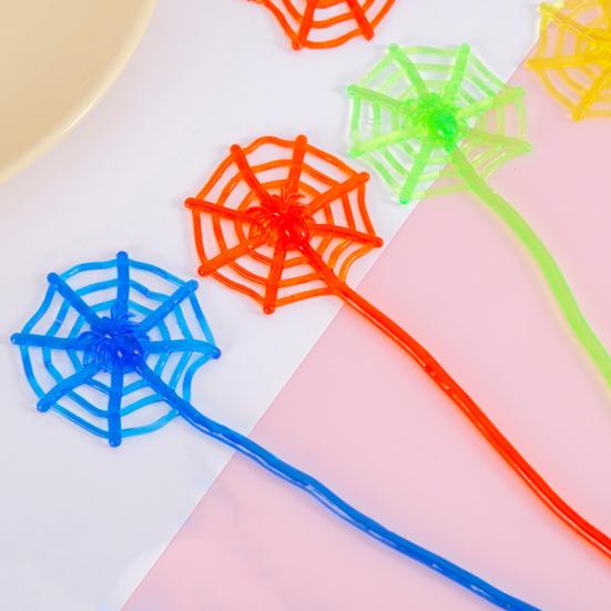 30Pcs Sticky Spider Webs Halloween Party Decorations for Kids Stretchy Cobweb Toys for Classroom Prizes Goodie Bags Stuffers