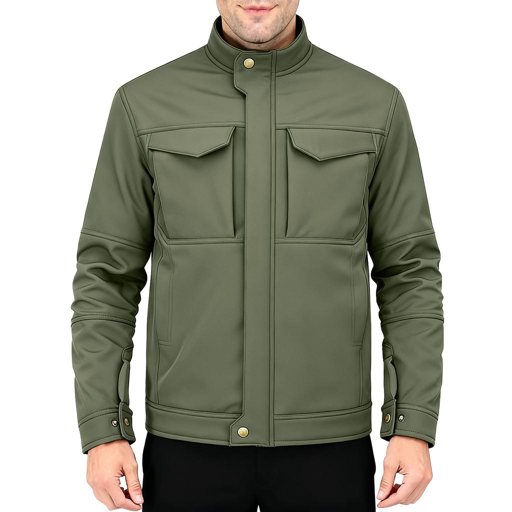 Men's Winter Solid Color Jackets Men's Fashion Trend Jackets Breathable Windproof Jackets Outdoor Sports Jackets