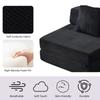 Floor Couch,Compression Sofa,Convertible Sofa Bed-with Pillow Back Support Armrest,Corduroy Fabric,for Living Room Bedroom,Black