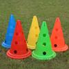 12 Pieces PE Cone Portable Replacing Solid Color 23cm Basketball Football Sport Training Cones Aid Accessories