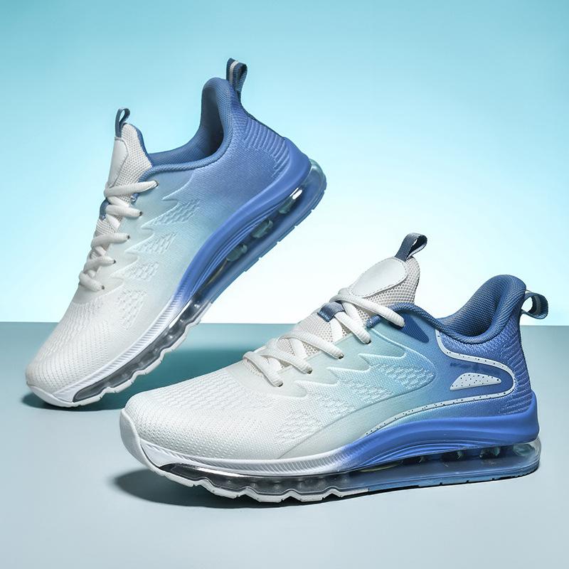 Men's Size 47-48 Fly Knit Breathable Running Shoes - Shock Absorption Sports Sneakers for Middle School Entrance Exam