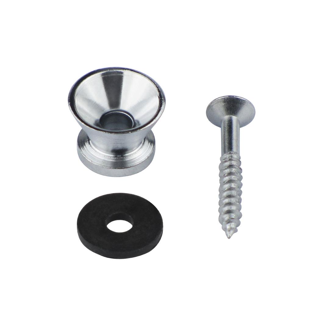 FLEOR 2pcs Guitar Metal Strap Lock Button End Pins Peg for Guitar Bass Ukulele