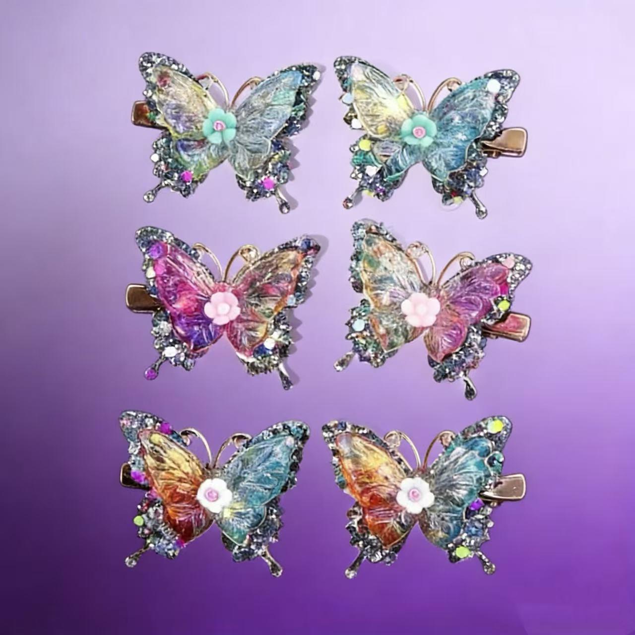

Elegant 2025 Butterfly Hair Clip for Women - High-End Duckbill and Side Clip Hair Accessory