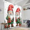 2pcs,2D Plane Printing Curtain Fabric Christmas Gnomes Gift Giving Versatile Polyester (without Rod) All Seasons Perfect for