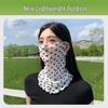 Women's Summer Face Mask: High Elastic Silk Scarf, Full Face and Neck Protection, Cycling Ear-Hanging Ice Silk Gaiter.