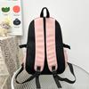 Three-Piece Backpack Set Color Contrast Large Capacity Student Schoolbag Women Backpack with Pen Bag