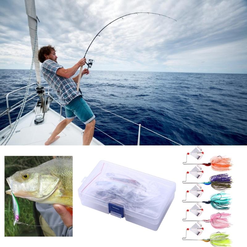 Spinner Baits Swim Jigs Fishing Lure for Freshwater Saltwater Fishing Spinnerbait Fishing Lures Fishing Buzzbait Lures