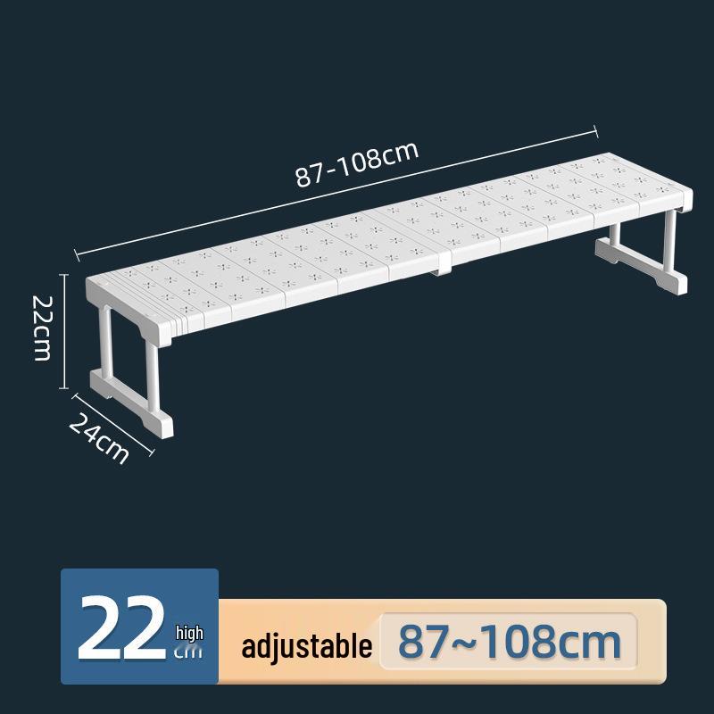 Retractable Nail-Free Storage Rack for Wardrobes and Cabinets