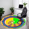 1pc Spiral WaveChair Carpet for Office, Indoor Non-Slip Washable Polyester Fiber Carpet, Mat For Office, Machine Washable