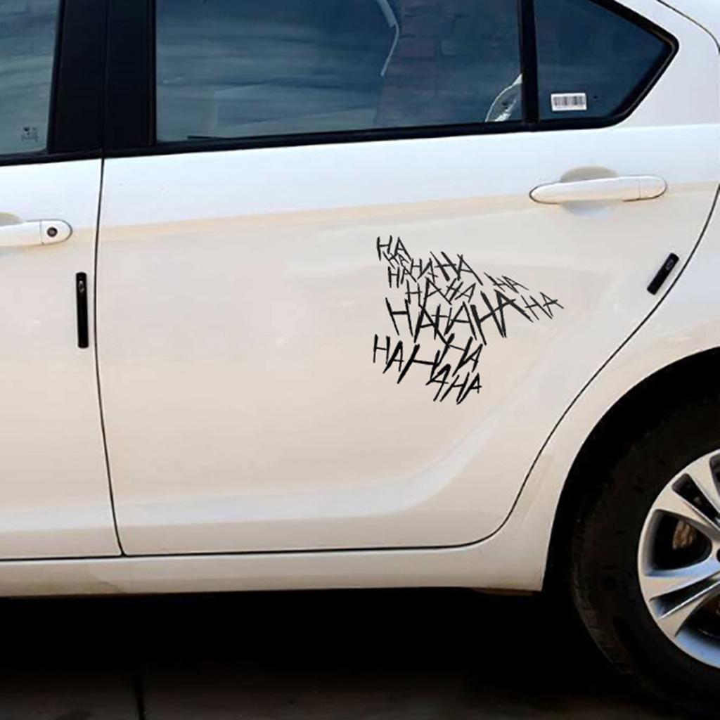 HAHAHA Helmaufkleber Neuheit Joker Hahaha Aufkleber Lustige Graffiti Autoaufkleber Wasserdichte Aufkleber für Wasserflaschen