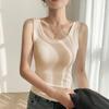 Women's Ice Silk Slimming Knitted Camisole with Chest Pad