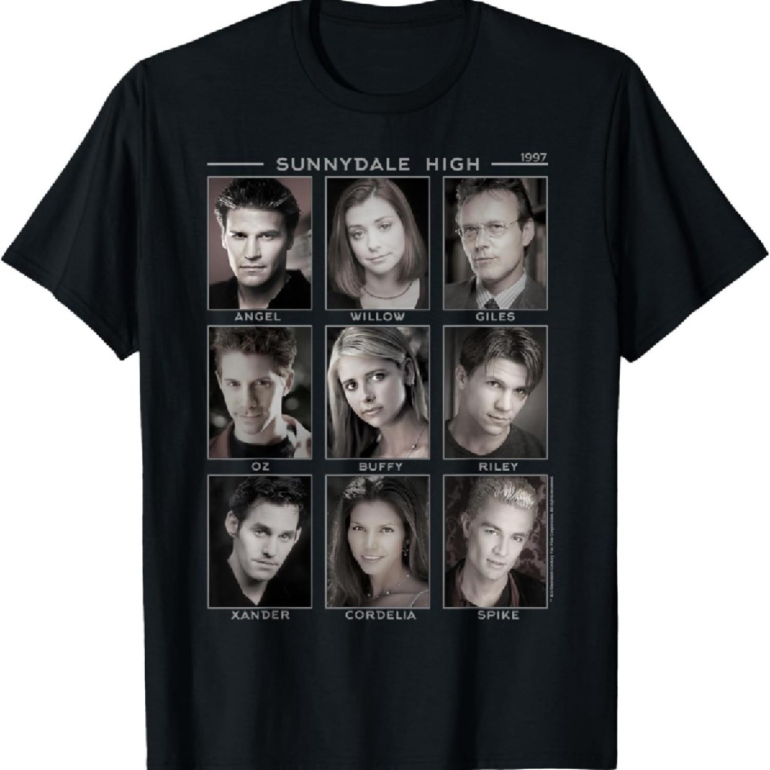 

Баффи — истребительница вампиров Ретро персонажи Футболка с большими нагрудными панелями L чёрный