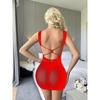 Sex Underwear Sexy Jacquard Mesh Hip Skirt One-body Hollow Perspective Suit