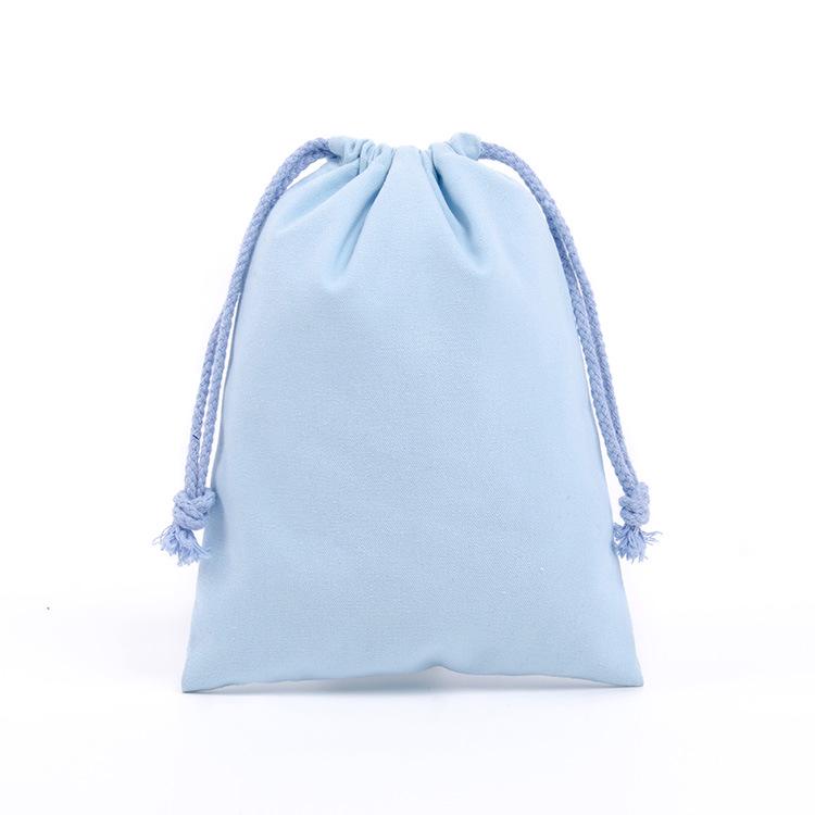 Eco-friendly White Cotton Drawstring Pouch - Custom Canvas Storage Bag