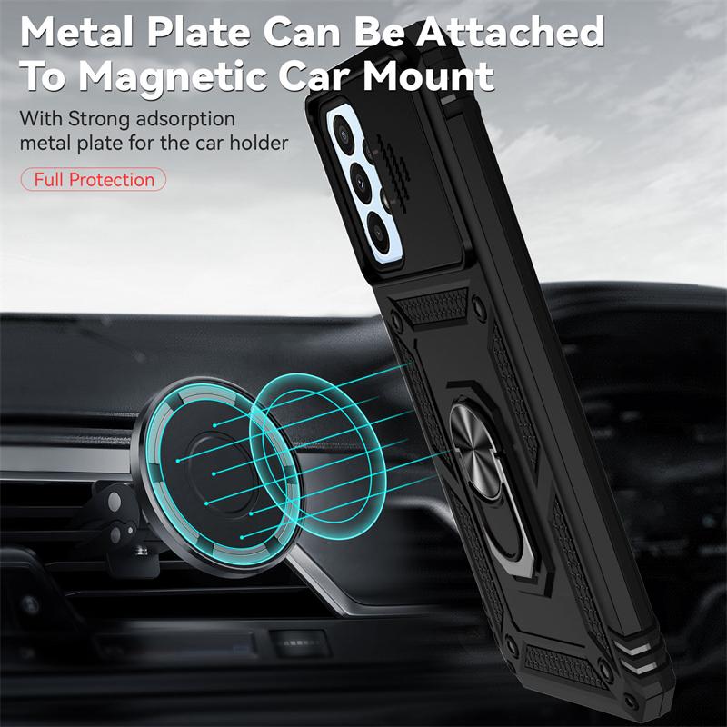 For Sumsung A23 4G Case Magnetic Holder Ring Slider Camera Armor Phone Case For Samsung Galaxy A23 A 23 23A SM-A235F Back Cover