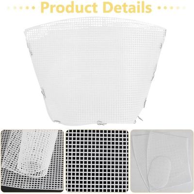 DIY Crafting Plastic Bag Mesh Grid Durable Black White Mesh Cloth Acrylic Yarn Crafting Knit
