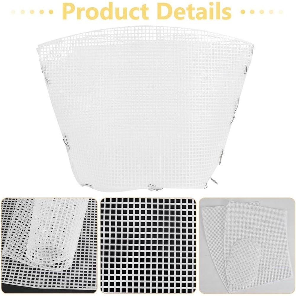 DIY Crafting Plastic Bag Mesh Grid Durable Black White Mesh Cloth Canvas Bag Sheets