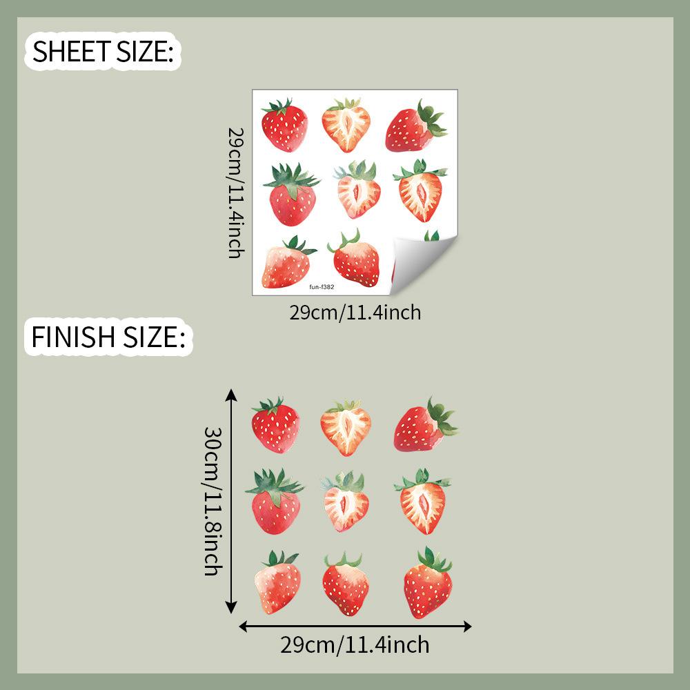 

Креативные фруктовые клубничные сделай сам наклейки на стену для украшения спальни, гостиной, прихожей, домашнего фона