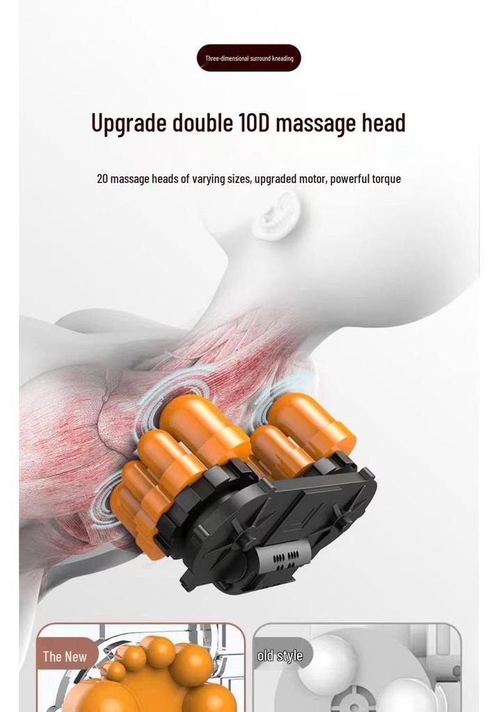 Multifunctional Cervical Massager: Neck, Back, Shoulder & Leg Hot Compress Kneading Pillow