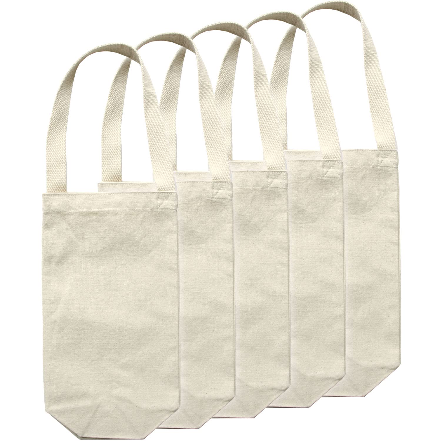 

Холщовые сумки-бутылки Nippon Chuko, 100% неотбеленный хлопок, натуральный цвет, набор из 5 штук, ES222-5, рукоделие, товары для интерьера, сумки