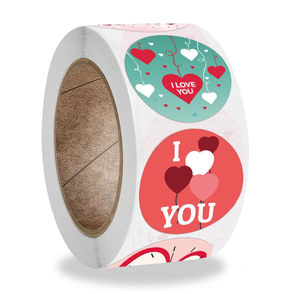 50-500pcs Red Heart Shape Labels Valentine s Day Paper Packaging Sticker Candy Dragee Bag Gift Box Packing Bag Wedding