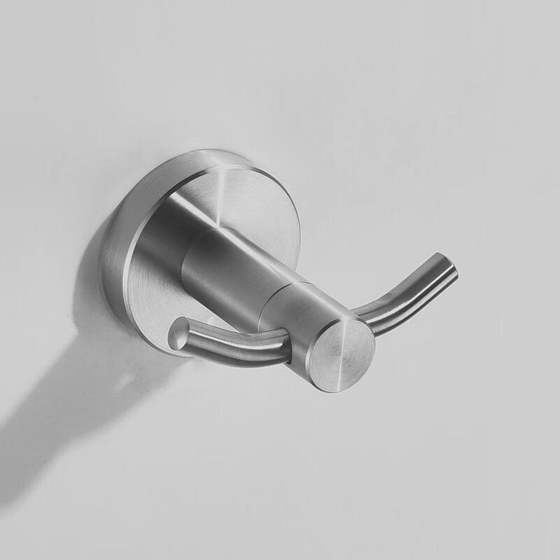 Brushed 304 Stainless Steel Bathroom Towel Rack with Hooks