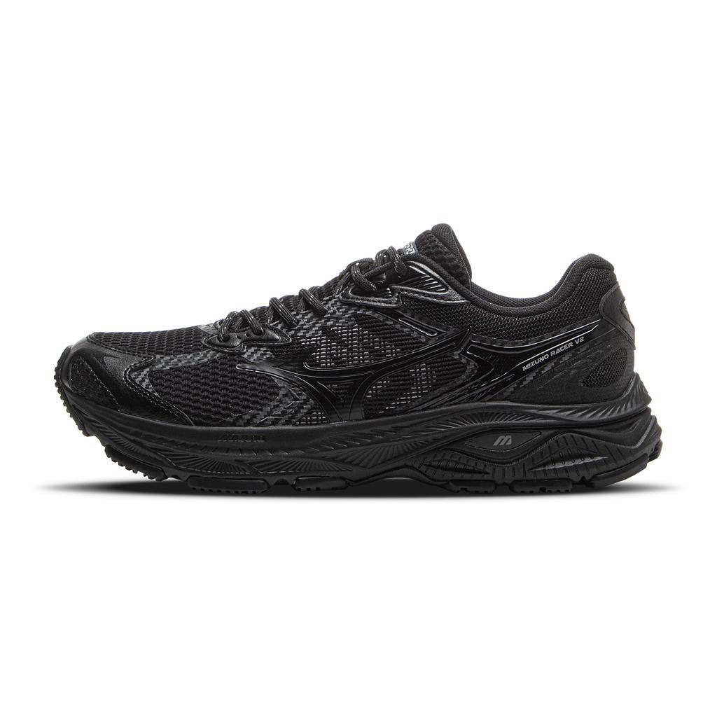 Mizuno Racer V2 Comfortable Versatile Breathable Lightweight Rebound Low-Top Urban Commuting Running Shoes Unisex Sneakers Black D1GH250604