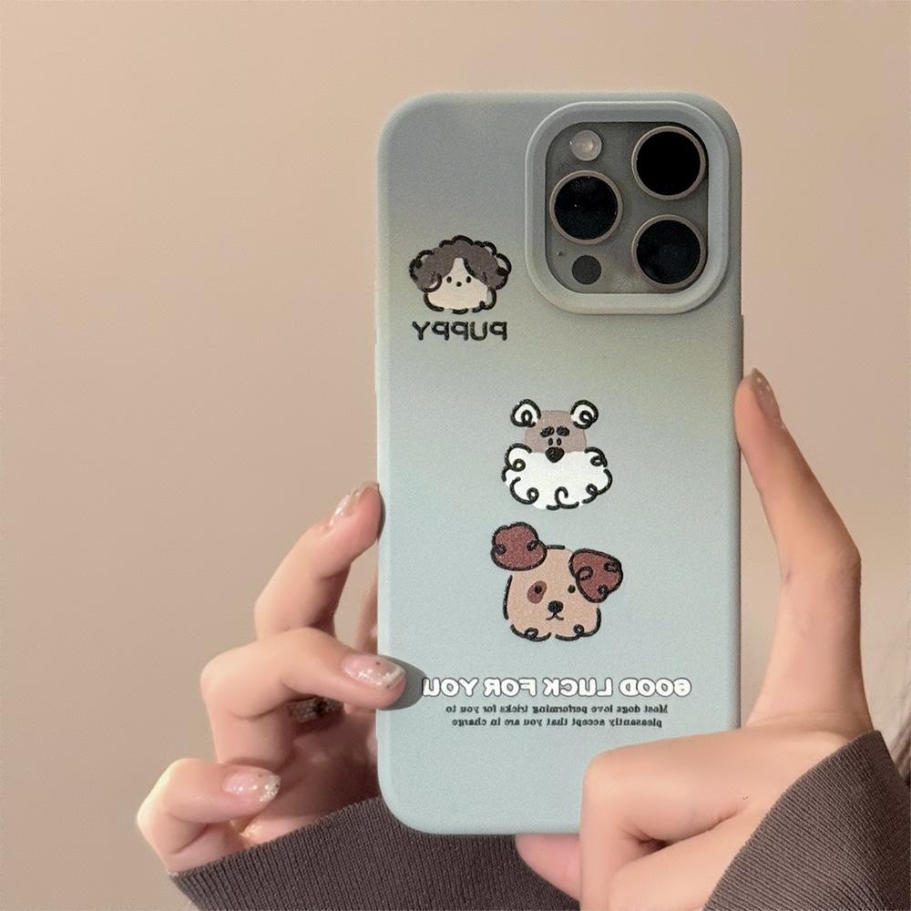 Lustige Welpen Handyhülle Geeignet für Iphone17 Apple 15pro Max Lanyard 14 Geeignet für 13 Nische 16