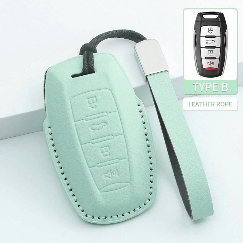 Car Key Case Cover Shell Bag For The Gwm Haval H6 M6 For Ora Good Cat White Cat Gt Iq Ri Funky Pu Keyless Auto Accessories