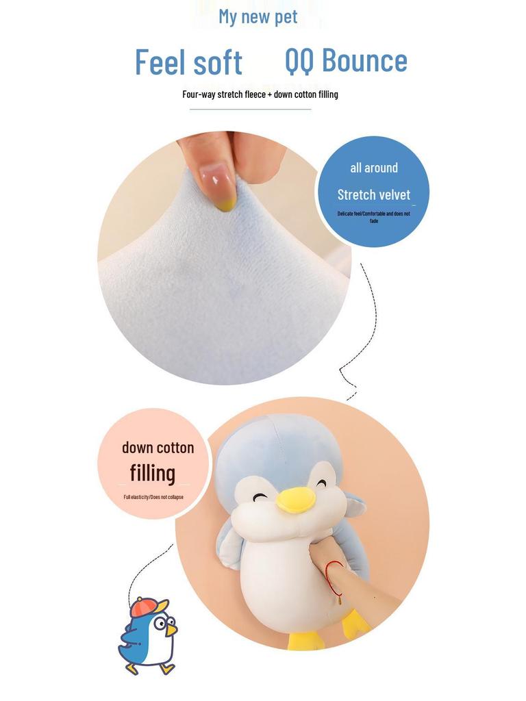 Cute Penguin Plush Pillow Toy - Oceanarium Souvenir for Children