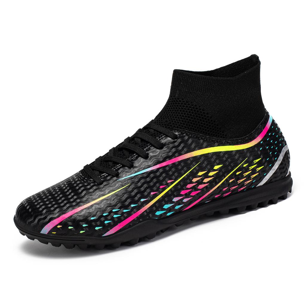 2025 New Professional Sports Indoor Flat Bottomed Football Shoes Teenagers Non Slip High-Tops Training Shoes Adult Durable Socce