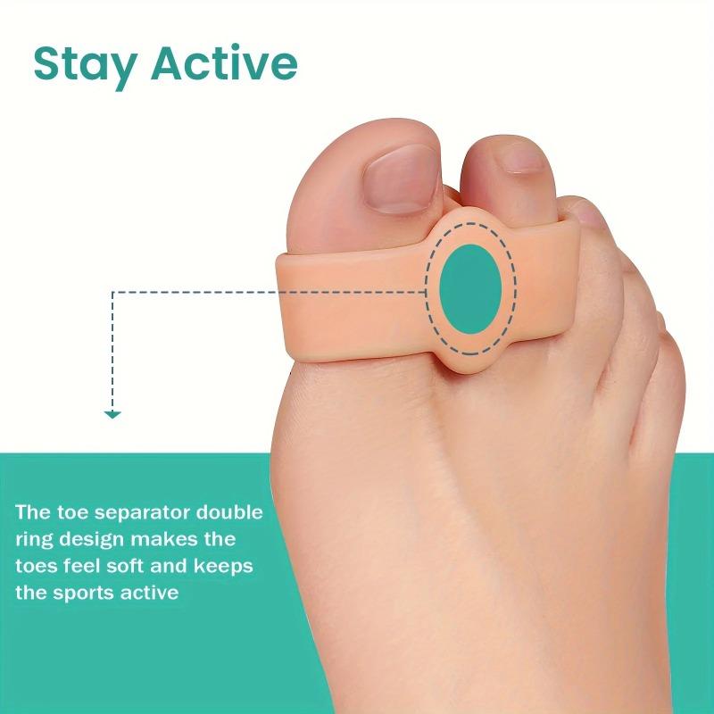 Soft Silicone Toe Separators Adjustable Bunion Relief Corrector for Women Men Reusable Pain Relief Comfortable Foot Care Tool