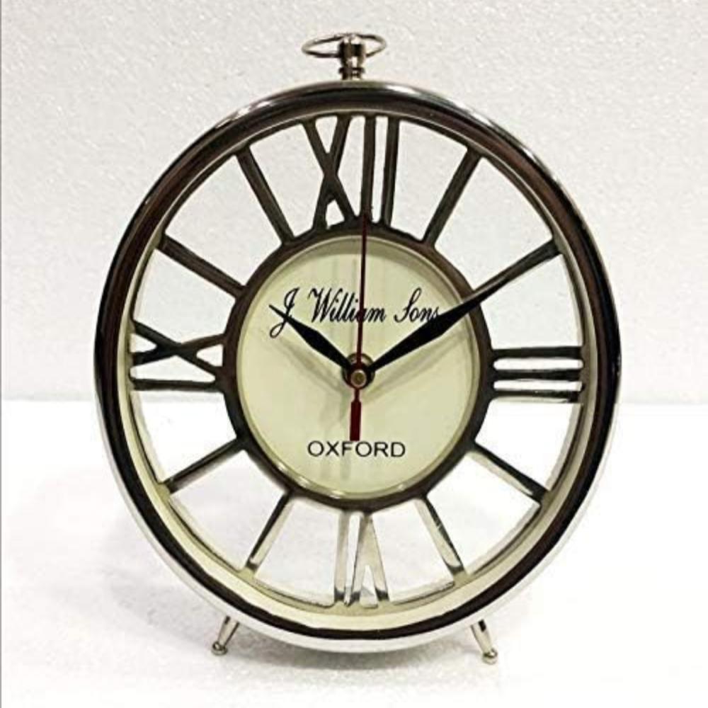 

Настольные часы William Sons Brass – римские цифры, циферблат 15,24 см как