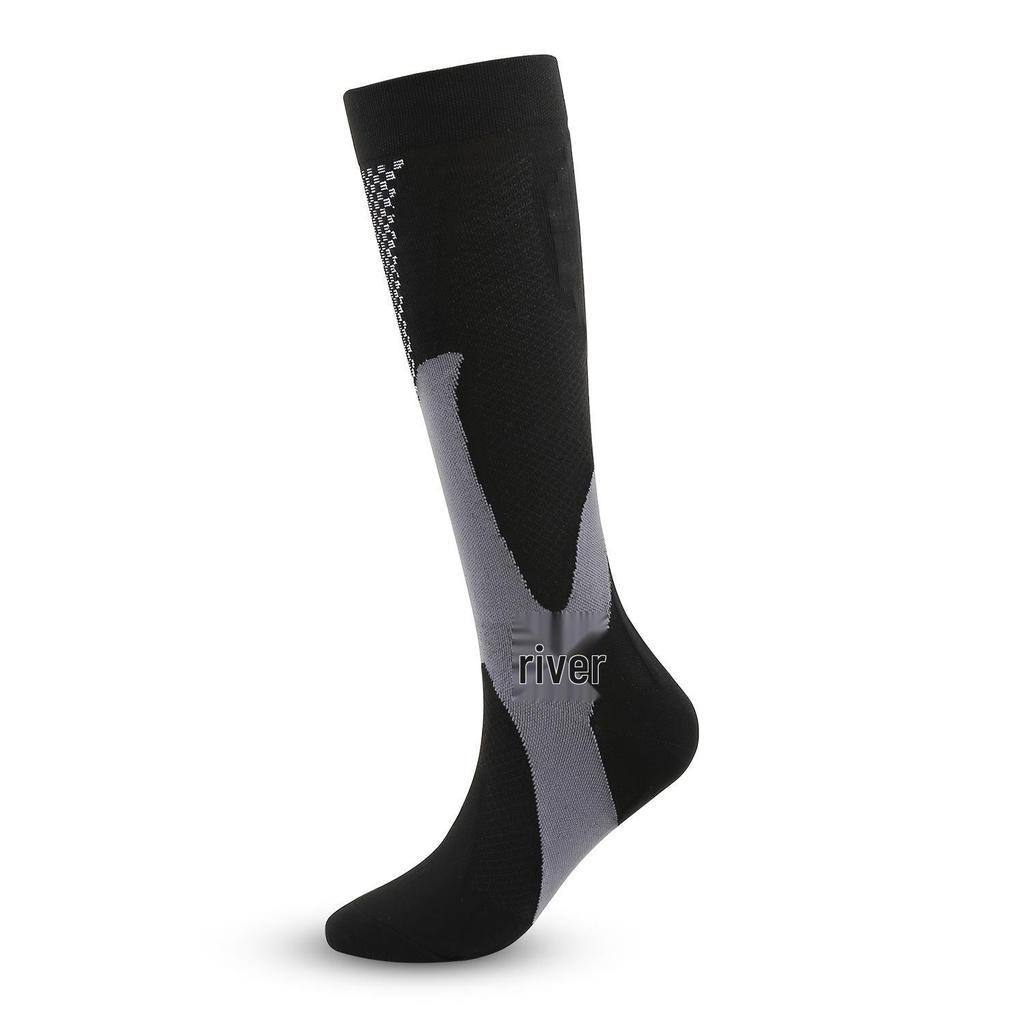 Unisex Nylon Compression Socks: Knee-High for Cycling, Football, Running & Outdoor Sports