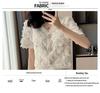 2026 Petite French Chic Apricot Lace Top & Skirt Set - Summer New Arrival