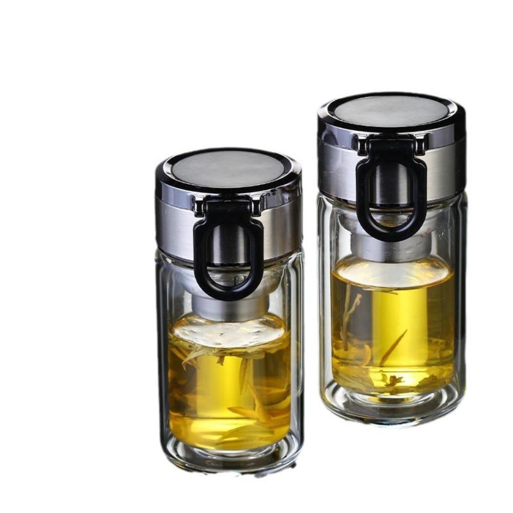 240/300ML Glass Water Bottle Double-Layer Tumbler Drinkware Leak Proof Glass Teapot  Outdoor